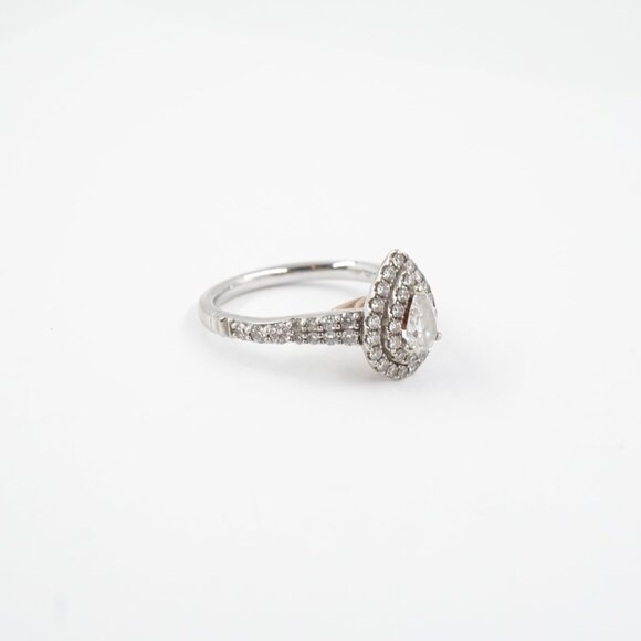 Disney Zales Enchanted Ariel Natural Diamond 14k Teardrop Pear Engagement Ring 💍 - Picture 6 of 14